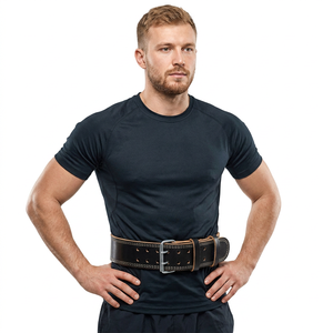 Newest Design Comfortable Leather Gym Training <b>Belt</b> Heavy Weightlifting <b>Exercise</b> Back Support Custom Made Buckle Non-Slip APT - Product Image 1