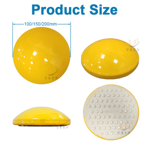 Маркер безопасности дорожного движения небольшой круглый дорожный предупреждающий маркер 4-дюймовый Керамический дорожный гвоздик кошачий глаз - Product Image 2