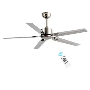 48 Inch 52 Inch 56 Inch Modern Home Silent Decorative DC Motor Stainless Steel 5 Blades Remote Control Bldc Ceiling Fan