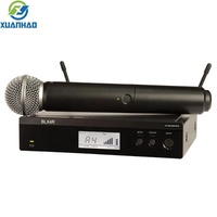 Système de micro sans fil dynamique UHF BLX4R S58 BLX1 WA302 avec câble de guitare, microphone portable en métal pour chant, voix et karaoké