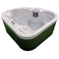 Promotion en stock : Spa triangulaire d'extérieur pour 2 personnes en acrylique, bain à remous d'angle avec système Balboa JW-2222