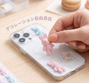 Adesivi in Feltro Floccato a Forma di Animali, Decorazioni 3D Morbide e Peluche di Cane e Coniglio in Colori Pastello per Diari, Borracce e Telefoni - Product Image 5