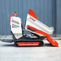 TOSH Kostenloser Versand Mini Crawler Dumper Multifunktion aler Tracked MINI Dumper 500kg Mini Transporter Muldenkipper für den Bau