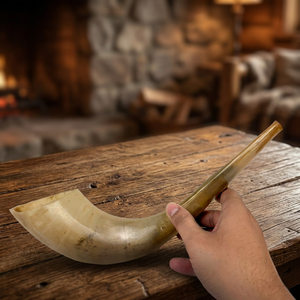 Shofar casher en corne de bélier naturelle, poli, écologique, de forme naturelle, fabriqué en Inde par un fabricant OEM, pour l'exportation mondiale Sam. - Product Image 1