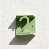 Numéro de maison 3D en acier inoxydable peint non éclairé, plaque arrière en métal revêtue de couleur personnalisée, publicité pour porte extérieure et mur