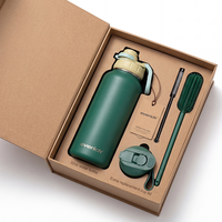 Juego de Botellas de Agua Deportivas para Exteriores con Tapa de Boquilla, Sublimación de Color y Logotipo Personalizado, Capacidad de 32oz/40oz
