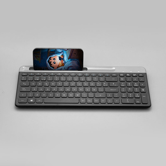 New Portable USB Interface BT Wireless Three Mode Scissor Keys Full Size Keyboard Plug Play Ultra Thin Slim for Laptop/Tablet