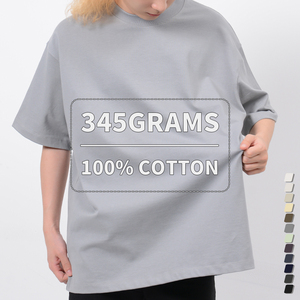 T-shirt Homme Luxe en Coton 100% de Haute Qualité, Grammage Lourd, Uni, Coupe Oversize, Personnalisable par Impression et Broderie - Product Image 4