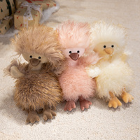 Peluche de Pato con Pelo Rizado y Esponjoso, Juguete de Peluche de Pato Peludo para Niños, Regalo