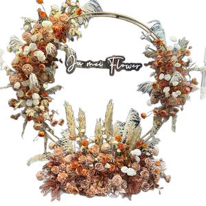 Nuevo Diseño de Arco de Flores para Decoración de Bodas y Cumpleaños, Fondo de Metal Forjado, Decoración Redonda para Jardín Exterior, Marco Decorativo para Bodas - Product Image 1