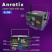 Lumières laser de Noël 3W, cube laser animé pour application, projecteur laser 3D pour fêtes de Noël et bars KTV, fêtes de fin d'année