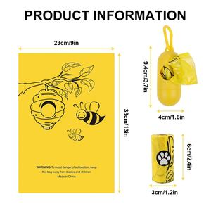Nouveau Sac à Déchets pour Animaux de Compagnie Personnalisé par le Fabricant 2026, Biodégradable, Anti-Fuite, Extra Épais, Parfum Fleur, Sacs à Crottes de Chien Jaune Abeille - Product Image 5