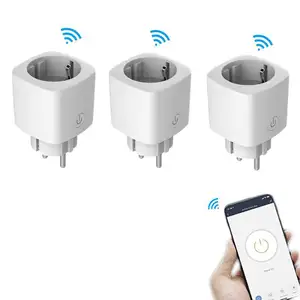 Rsh Tuya Smart Stekker Stopcontact Eu Standaard Alexa Google Wifi-Stopcontact Met Energiebewaking Timer Planning Uit Modus