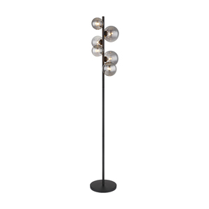 <span class=keywords><strong>Lampe</strong></span> sur pied en <span class=keywords><strong>verre</strong></span> <span class=keywords><strong>fumé</strong></span> et métal au design moderne et luxueux, 3000K, 155cm, 6 ampoules, <span class=keywords><strong>à</strong></span> vendre - Product Image 1