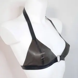 Nuevo vestido de sirvienta de goma de látex Cosplay lindo mujer moda falda Rosa XS- XXL