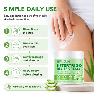 Crema SEFUDUN Intertrigo Relief 120g, Ungüento para el Cuidado <span class=keywords><strong>de</strong></span> las Pieladas <span class=keywords><strong>con</strong></span> Óxido <span class=keywords><strong>de</strong></span> <span class=keywords><strong>Zinc</strong></span> y Aloe para Aliviar la Dermatitis por Fricción, Humectante y Protector <span class=keywords><strong>de</strong></span> la Barrera Cutánea - Product Image 5