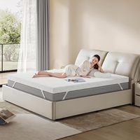 Surmatelas en mousse à mémoire de forme rafraîchissante de 3 pouces, matériau en bambou avec housse amovible et lavable, taille double