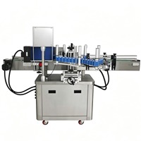 Machine d'étiquetage automatique électrique PLC pour bouteilles rondes, application d'étiquettes de haute précision sur bouteilles en verre et en métal