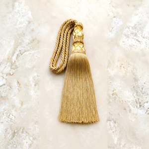 Classic Gold Tassel Tieback with Twisted Rope Design for <b>Curtain</b> Accessories - Product Image 1