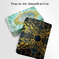 Jeu de cartes de tarot avec impression personnalisée, design artistique, bords dorés, cartes de tarot pour jeu de divination