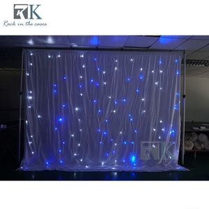 Rideaux lumineux LED/RGB en forme d'étoiles pour décoration de mariage, supports de tuyaux, lumières intelligentes - Product Image 6