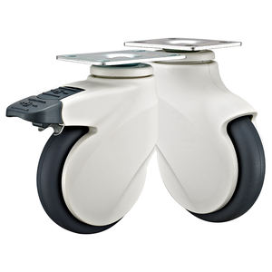 3''4''5''Top Platte mit Total Locking Wheels Krankenhaus transport wagen Rollen Medical TPR <span class=keywords><strong>Caster</strong></span> Wheels mit Abdeckung - Product Image 4