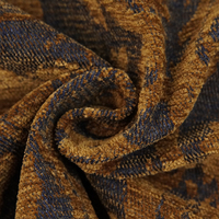 Échantillon de 0,5 m de tissu en denim chenille jacquard doux, épais, chaud et extensible pour vestes, pantalons, textiles de maison et vêtements