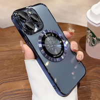 Nouvelle coque magnétique CD électroplaquée pour objectif d'appareil photo avec charge sans fil