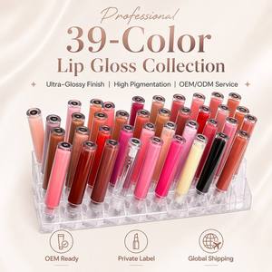 Brillo Labial Líquido en 39 Colores de Tendencia, Fabricante OEM, Marca Privada, Tinte Labial con Logotipo Personalizado, Brillo Labial de Alta Pigmentación de Fábrica - Product Image 1