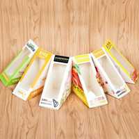 Boîte à sandwich en papier blanc Triangle pliant ouvert environnemental d'usine de la Chine pour Sandwich