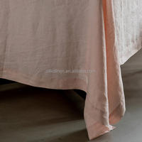 Vente en gros de serviettes de table en lin poussiéreux personnalisées, ensemble de nappes et serviettes en lin pur