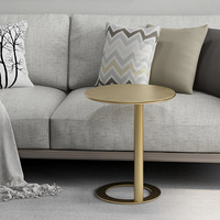 Table basse nordique en métal avec espace de rangement - Table d'appoint créative de luxe pour salon, chambre, coin canapé, mini