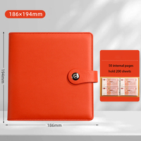 Nouveau cuir PU économie d'argent livre stockage Clip cahier banque reliure à feuilles mobiles cahier de dépôt avec boucle magnétique mot de passe