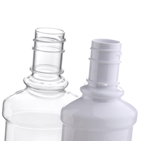 Bouteille de bain de bouche jetable portable en PET transparent blanc, sans BPA, CE RoHS, 150ml 250ml 300ml 360ml 500ml