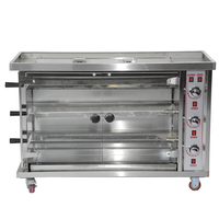 Rôtissoire à poulet rotative au gaz, machine à rôtir le poulet commerciale, machine à griller le poulet électrique automatique rotative