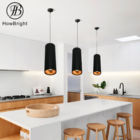 Spot encastré moderne en aluminium GU10, noir, anti-éblouissement, IP20, luminaire suspendu intérieur pour restaurant, magasin