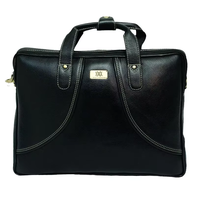 Sac à bandoulière de bureau unisexe en cuir véritable noir de qualité supérieure WRIZA, grand, portable, moderne, imperméable, RFID