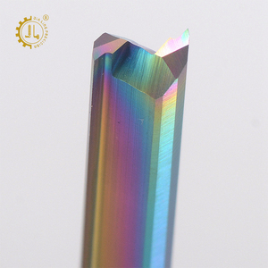 Molino de extremo de carburo de arcoíris de 2 flautas, fabricantes de brocas de enrutador recto CNC, molino de extremo recto recubierto de carburo DLC de 2 flautas - Product Image 3