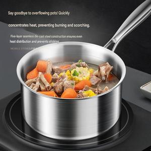 <span class=keywords><strong>Olla</strong></span> para Leche de Acero Inoxidable 316, Cacerola Pequeña, <span class=keywords><strong>Olla</strong></span> para Comida de Bebé de Grado Alimenticio, <span class=keywords><strong>Olla</strong></span> de Cocina de un Solo Asa, <span class=keywords><strong>Olla</strong></span> para Calentar Leche - Product Image 5