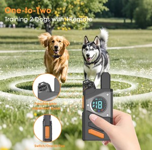 Akıllı Köpek Eğitmeni Uzun Mesafe Uzaktan Kumandalı Şoklu/Şoksuz Tasma Şarj Edilebilir IP67 Su Geçirmez Naylon/Silikon Sesli/Titreşimli - Product Image 2