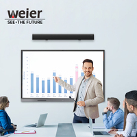 Pizarras Interactivas Inteligentes Weier de 55, 65, 75, 85, 100 y 110 Pulgadas con Pantalla Táctil para Reuniones, Enseñanza, Interfaces USB, Serie y DVI
