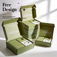Boîte d'expédition pour vêtements en carton ondulé plat en matériaux recyclés avec logo personnalisé, emballage imprimé quadricolore