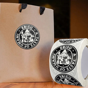 Tùy chỉnh 2 inch Vòng in logo Takeaway ăn trưa hộp sticker có thể tái chế không thấm nước thức ăn nhanh container Túi cuộn bao bì nhãn - Product Image 4