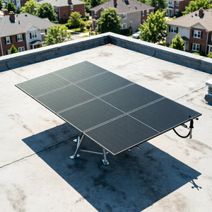 Traqueur <span class=keywords><strong>solaire</strong></span> à double axe pour <span class=keywords><strong>toiture</strong></span> avec plusieurs pieds de support, conception et fabrication <span class=keywords><strong>sur</strong></span> mesure avec suivi GPS du soleil - Product Image 1