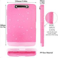 Portapapeles de Plástico Personalizado YUZMEI, Carpeta de Archivos A4 de PP, Portapapeles Brillante con Almacenamiento, Portapapeles de Enfermería