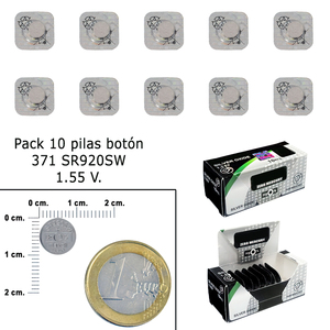 Batteria a bottone all'ossido d'argento 371 / SR920SW (Confezione da 10 batterie) - Product Image 1