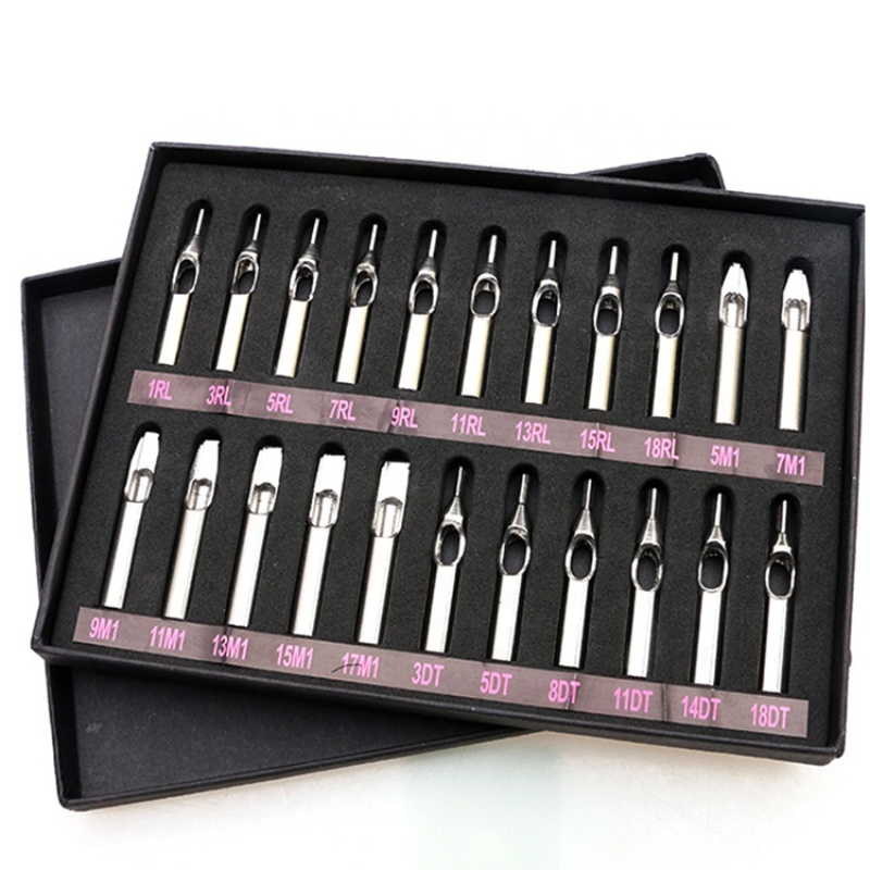 Professional 22pcs Mix Size Tip Set for Tattoo Needles 304L Stainless Steel Tattoo Tips Kit