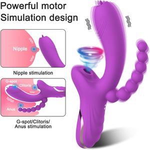 10단계 로즈 퍼플 100% 방수 실리콘 충전식 여성 클리토리스 흡입 진동기 G 스팟 클리토리스 여성용 흡입 진동기 - Product Image 3