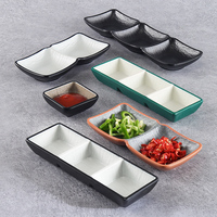 Vente chaude Qualité Japonais Mélamine En Plastique Assaisonnement Soucoupe Incassable Mélamine Vaisselle Sauce Plat