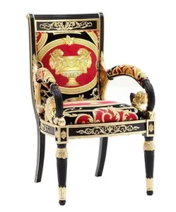 Foshan-sillón de tela roja y negra para sala de estar, sillón de comedor de lujo, marca italiana